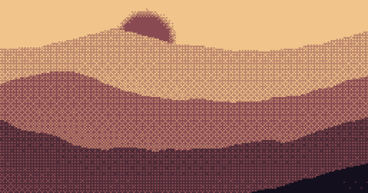 Dunes, rendered by the Dither shader in Desu Studio